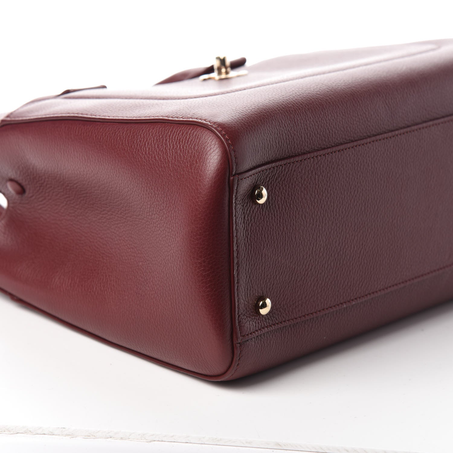 Chanel Grained Calfskin Small Neo Executive Shopper Tote Burgundy 9 of 10