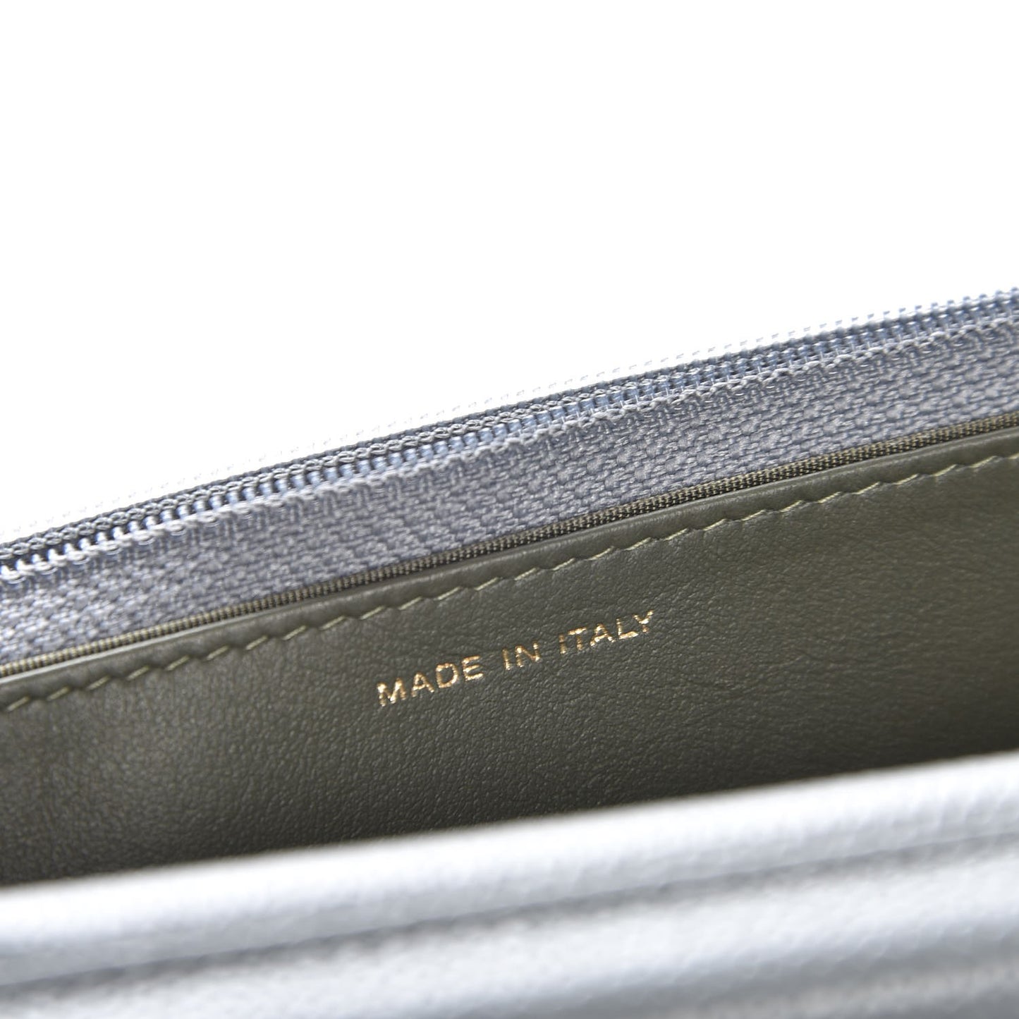 Caviar Quilted Boy Wallet On Chain WOC Grey