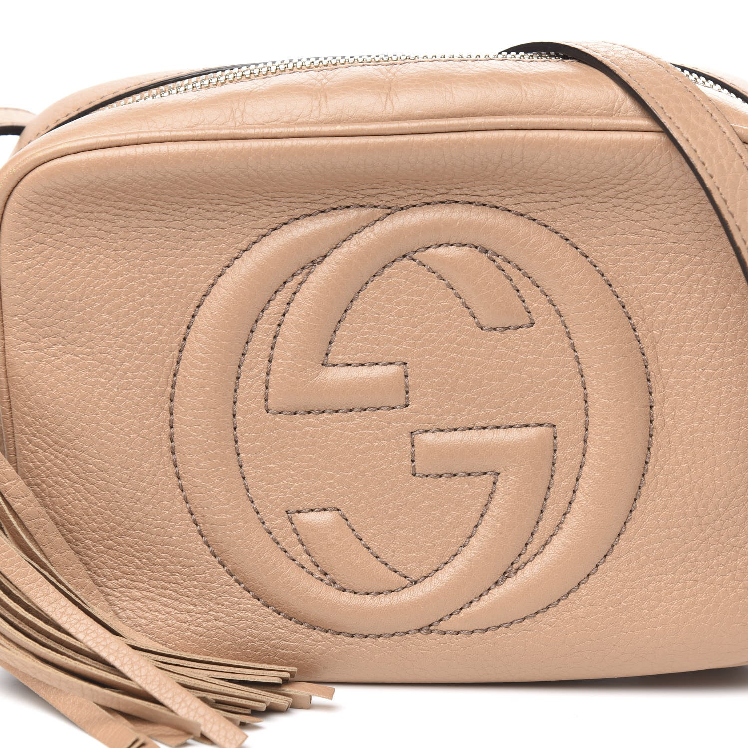 Gucci Pebbled Calfskin Small Soho Disco Bag Camelia 12 of 13