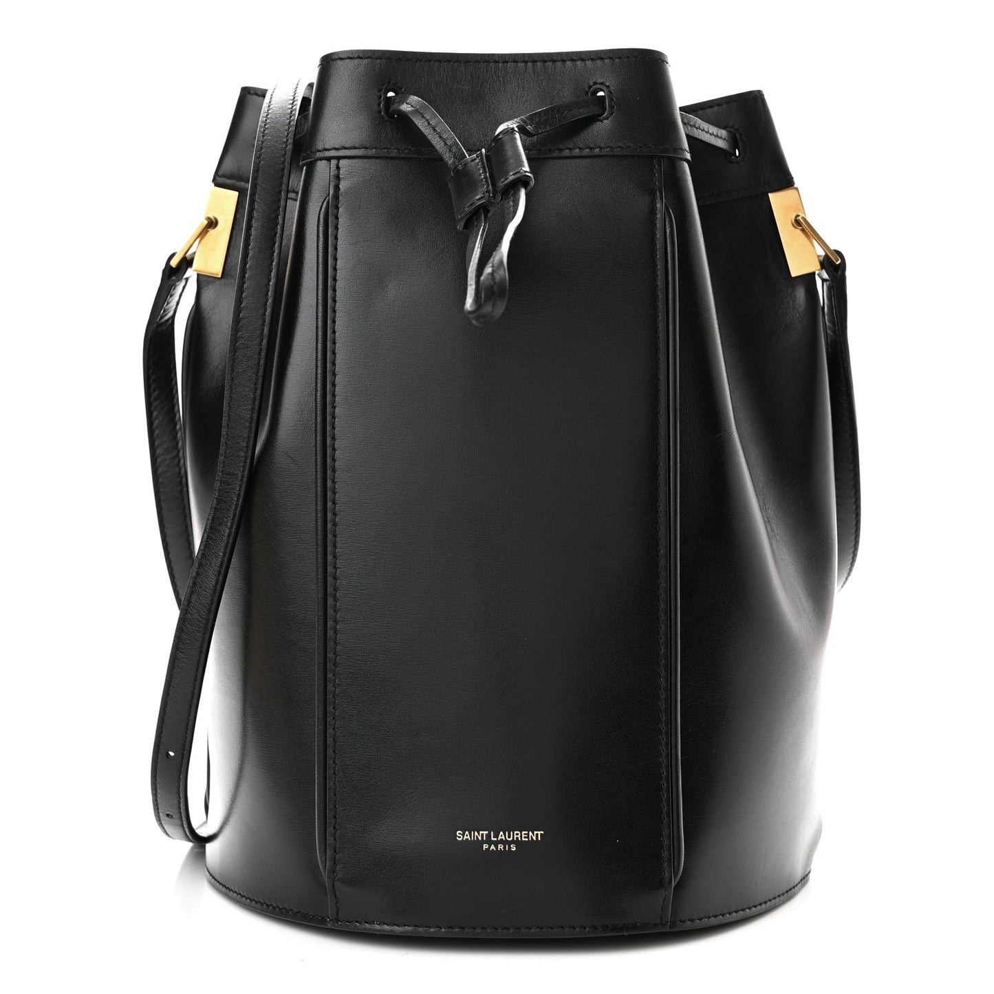 Smooth Calfskin Medium Talitha Bucket Bag Black