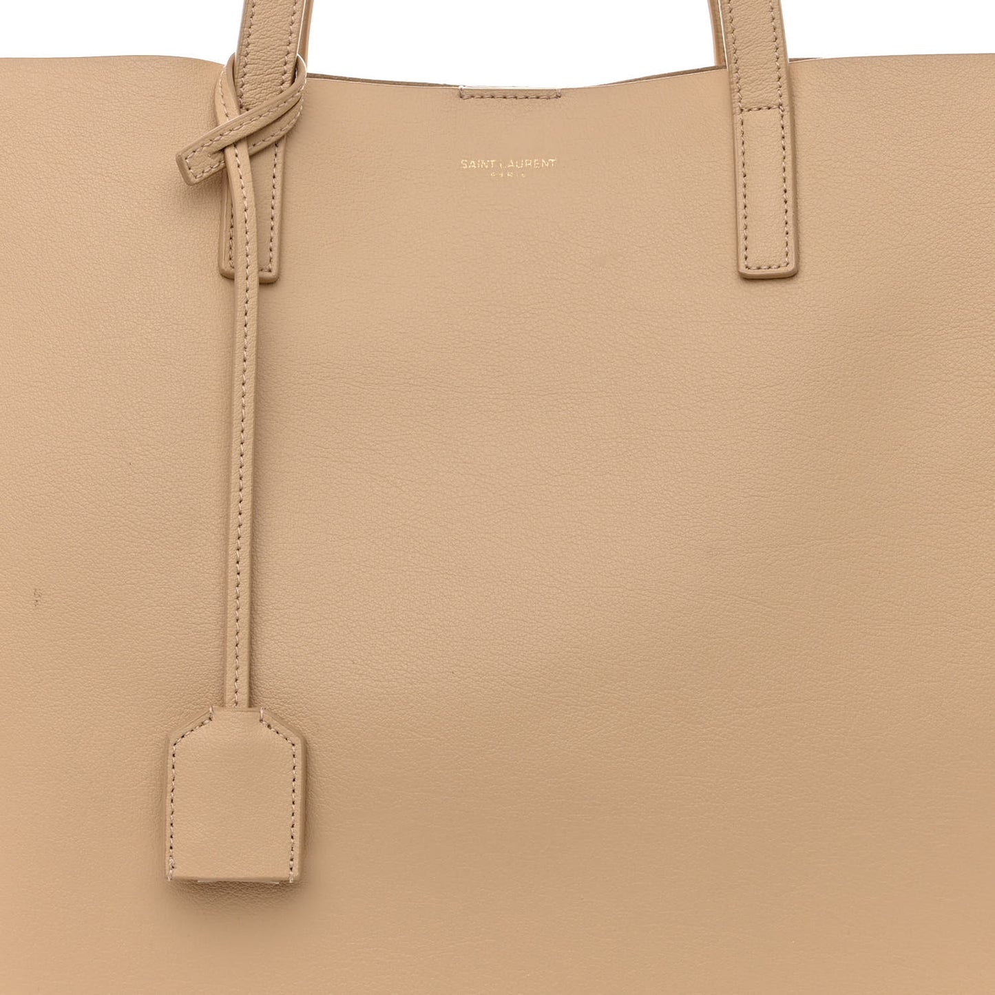 Calfskin Large Shopping Tote Dark Beige