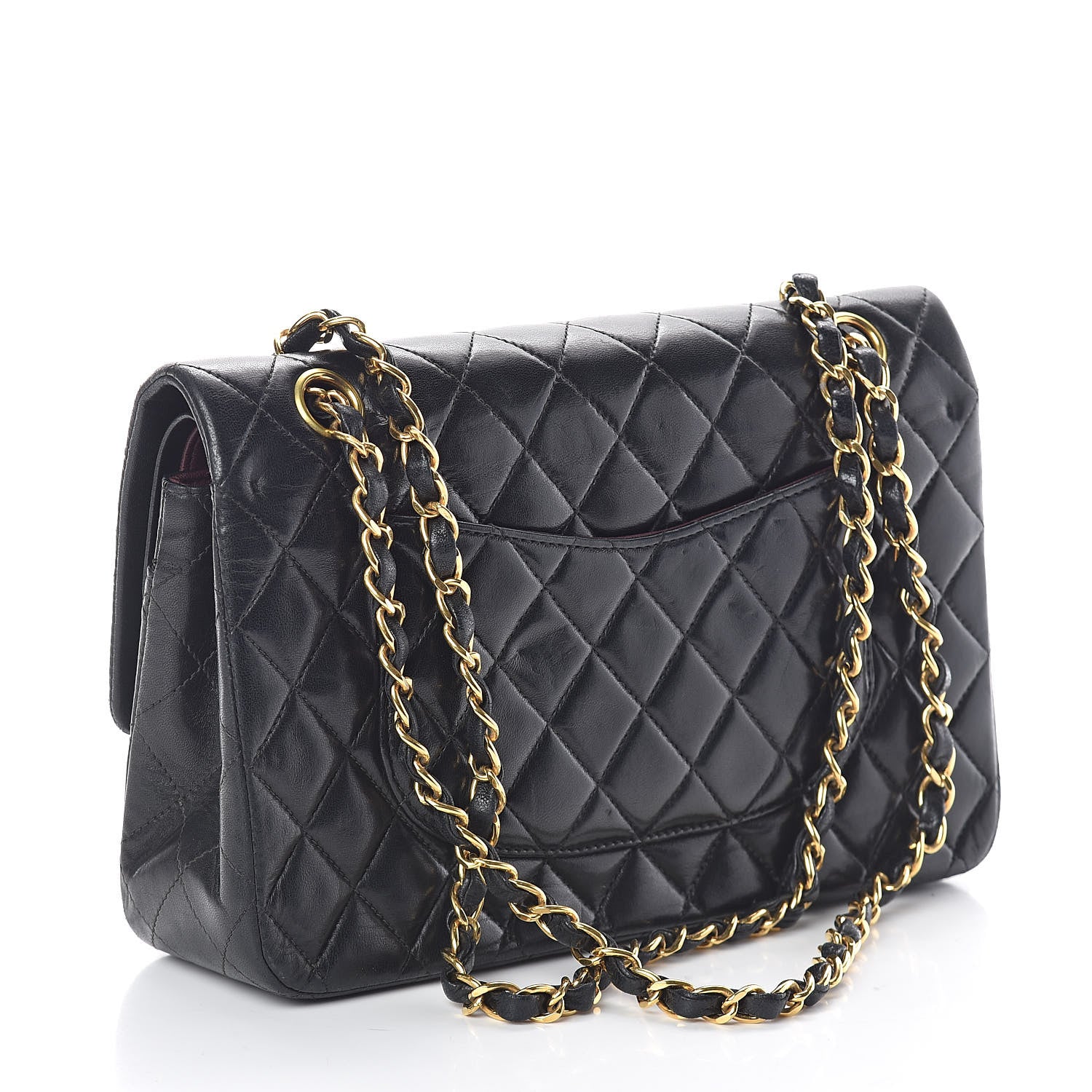 Chanel Lambskin Quilted Medium Double Flap Black 4 of 12