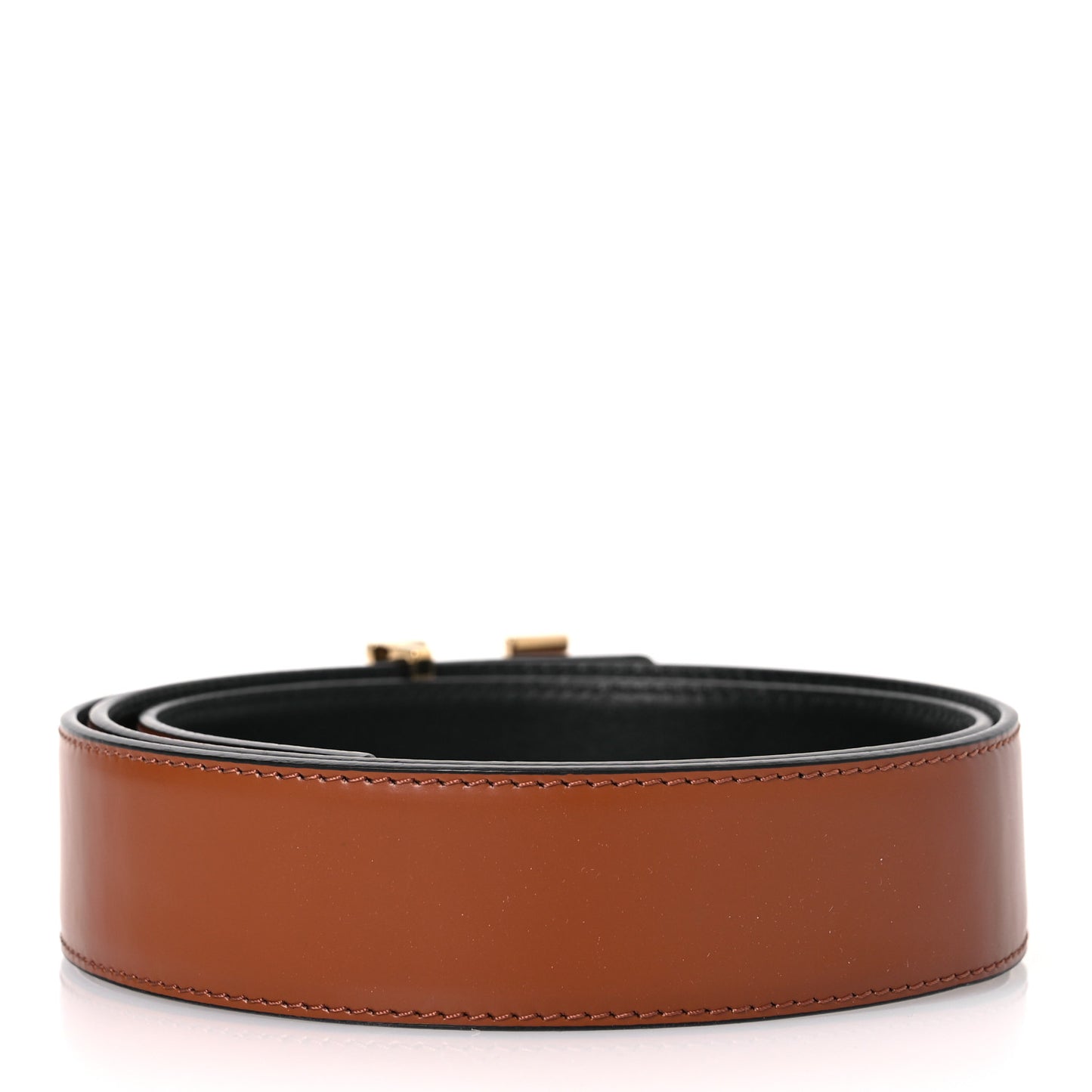 Calfskin 35mm LV Mirror Reversible Belt 90 36 Black Brown