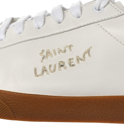 Saint Laurent Calfskin Embroidered Mens Court Classic Sneakers 44 White 11 of 11