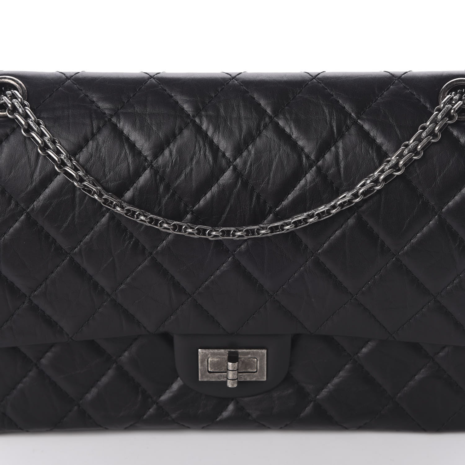 Chanel Aged Calfskin Quilted 2.55 Reissue 226 Flap Black 12 of 13