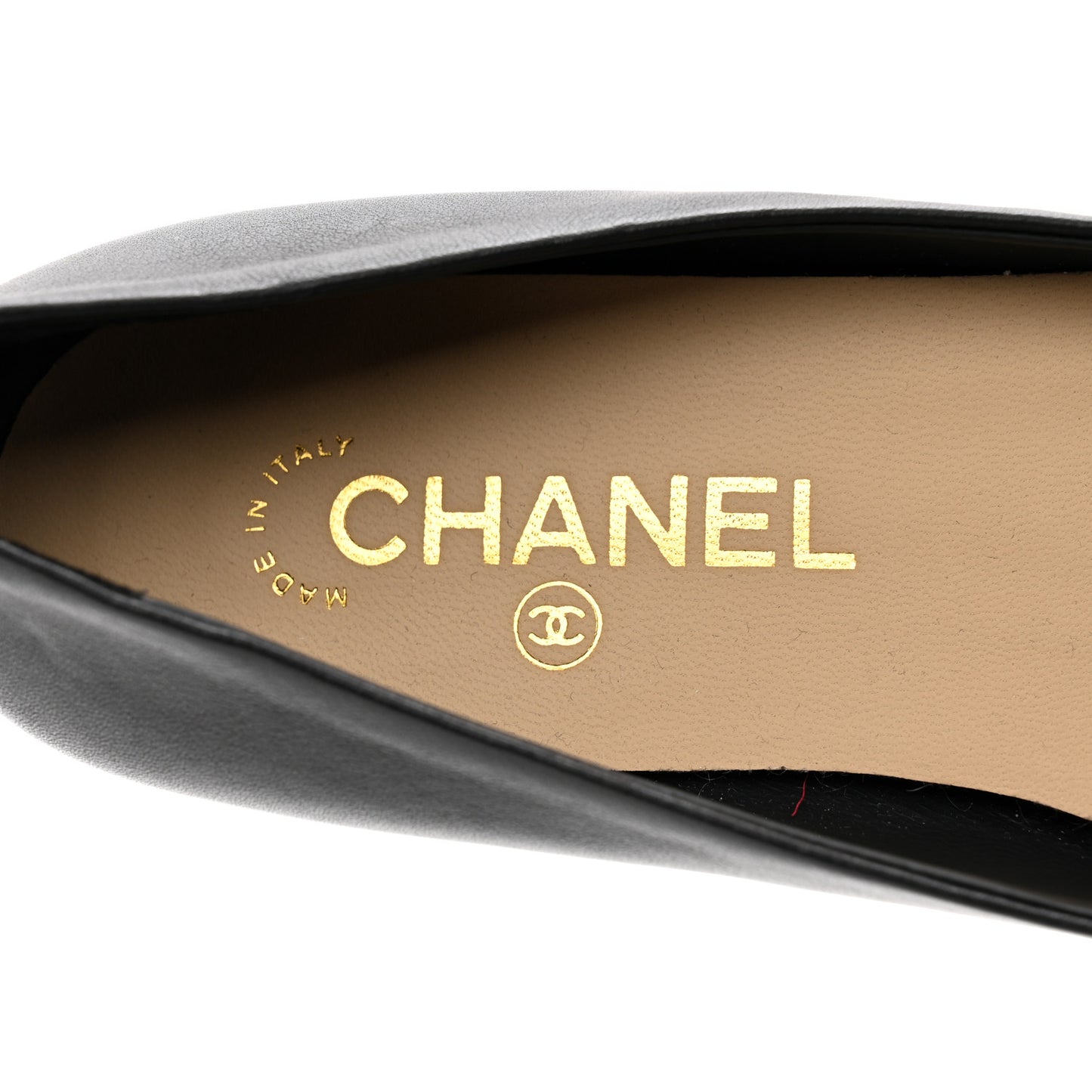 Lambskin Camellia Ballerina Flats 37 Black