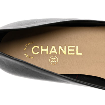 Chanel Lambskin Camellia Ballerina Flats 37 Black 7 of 9
