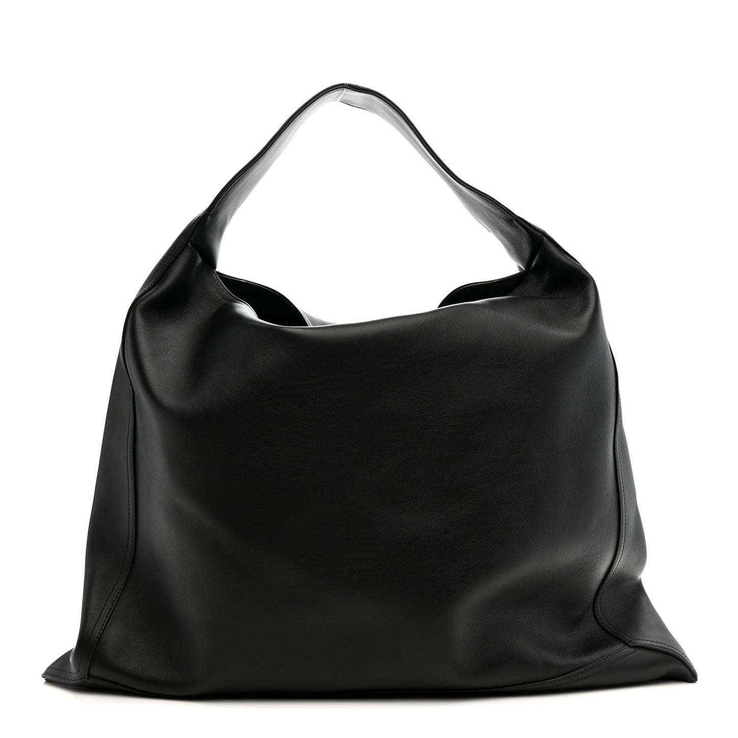 Silky Calfskin Large Hop Black