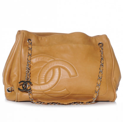Chanel Leather Diagonal Ligne Large Tote Dark Beige 1 of 7