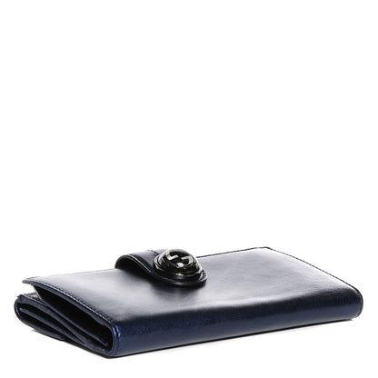 Gucci Metallic Leather Galaxy Continental Wallet Blue 4 of 8