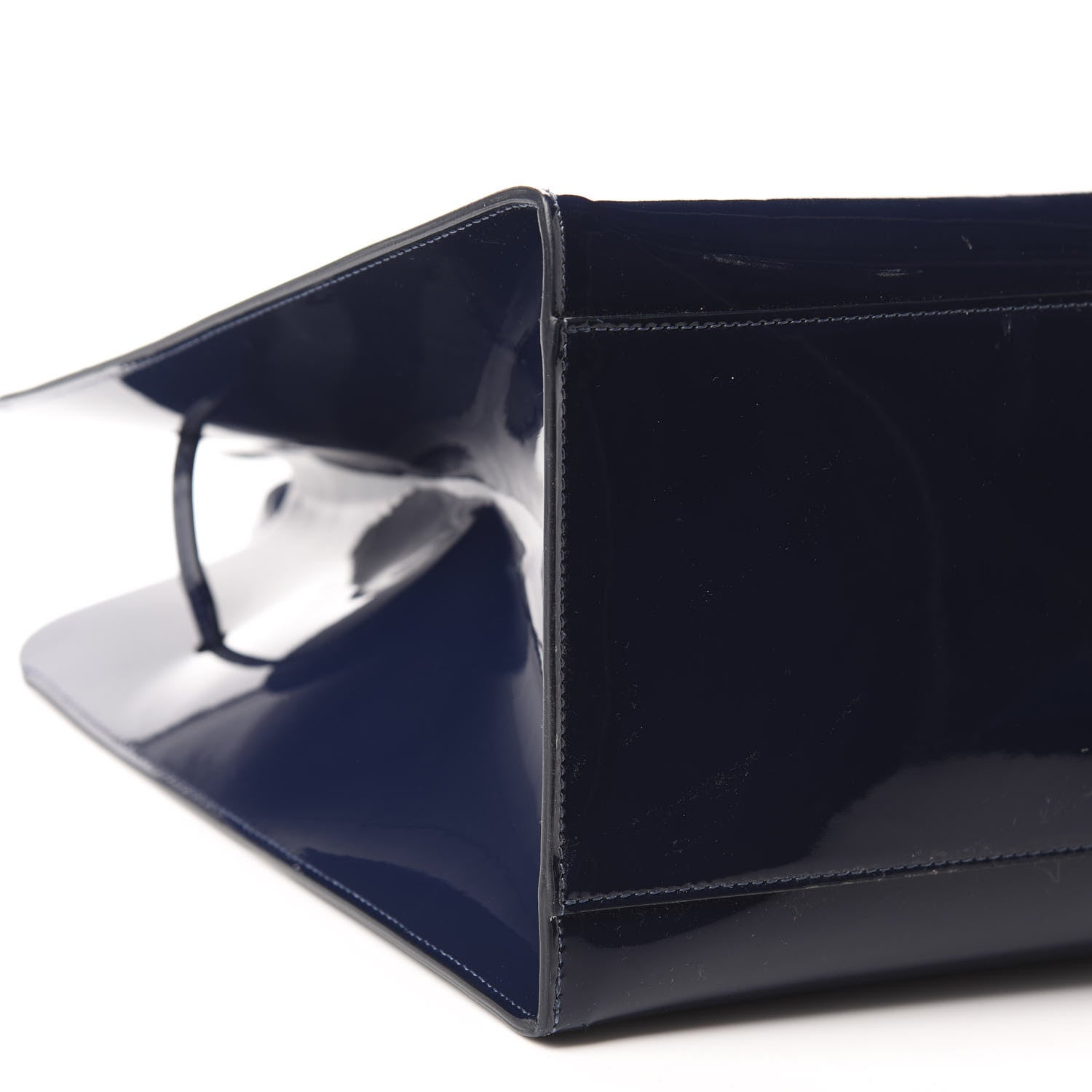 Mansur Gavriel Patent Sun Bag Blue 6 of 9