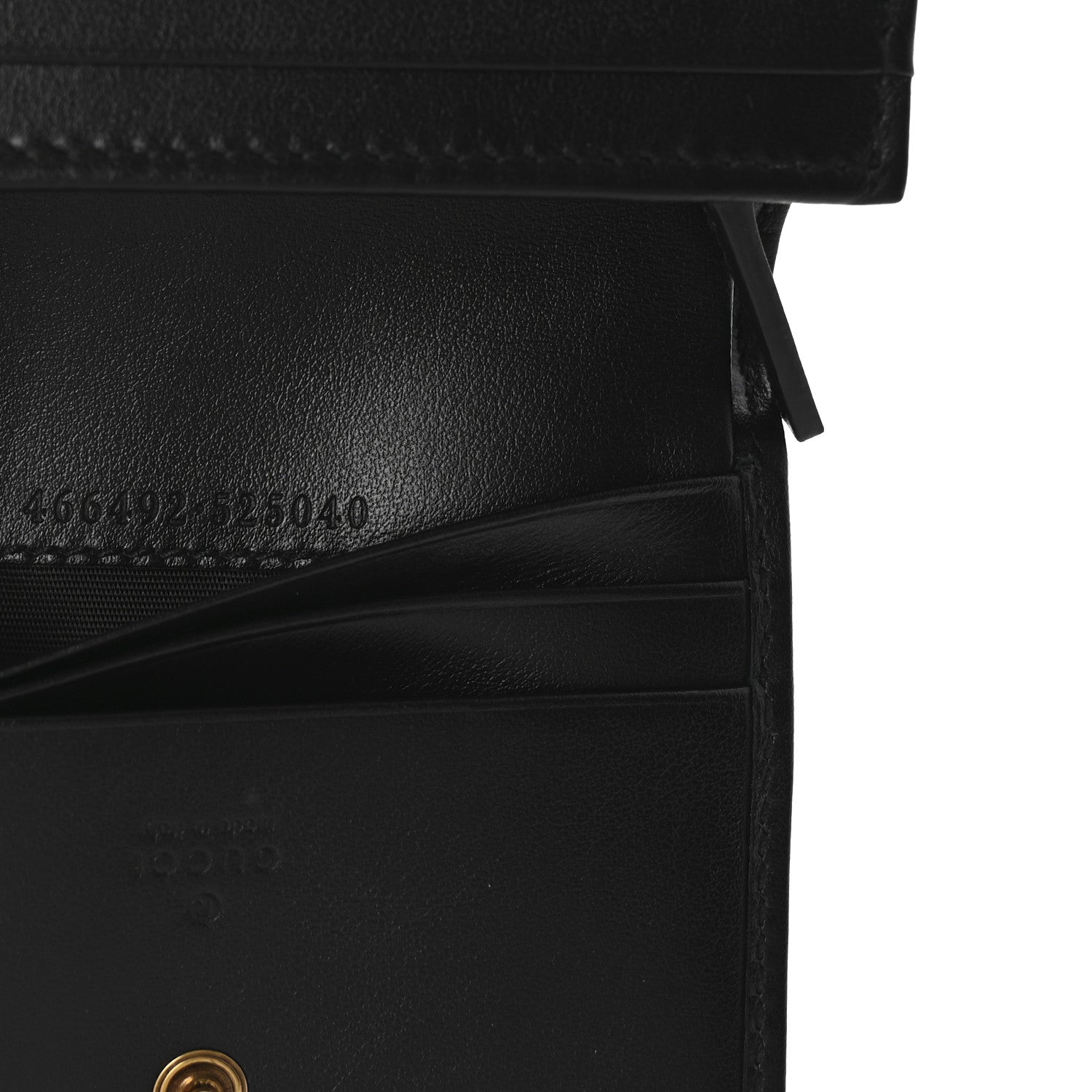 Gucci Calfskin Matelasse GG Marmont Card Case Wallet Black 7 of 8