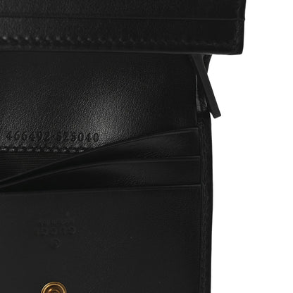 Gucci Calfskin Matelasse GG Marmont Card Case Wallet Black 7 of 8