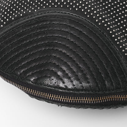 Alexander McQueen Studded Calfskin Faithful Zip Hobo Black 10 of 15