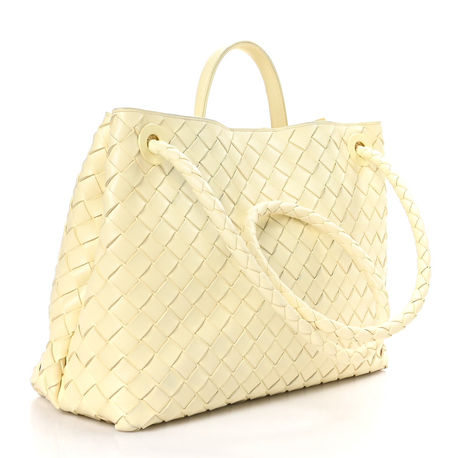 Bottega Veneta Nappa Intrecciato Medium Andiamo Shoulder Bag Chamomile 3 of 14