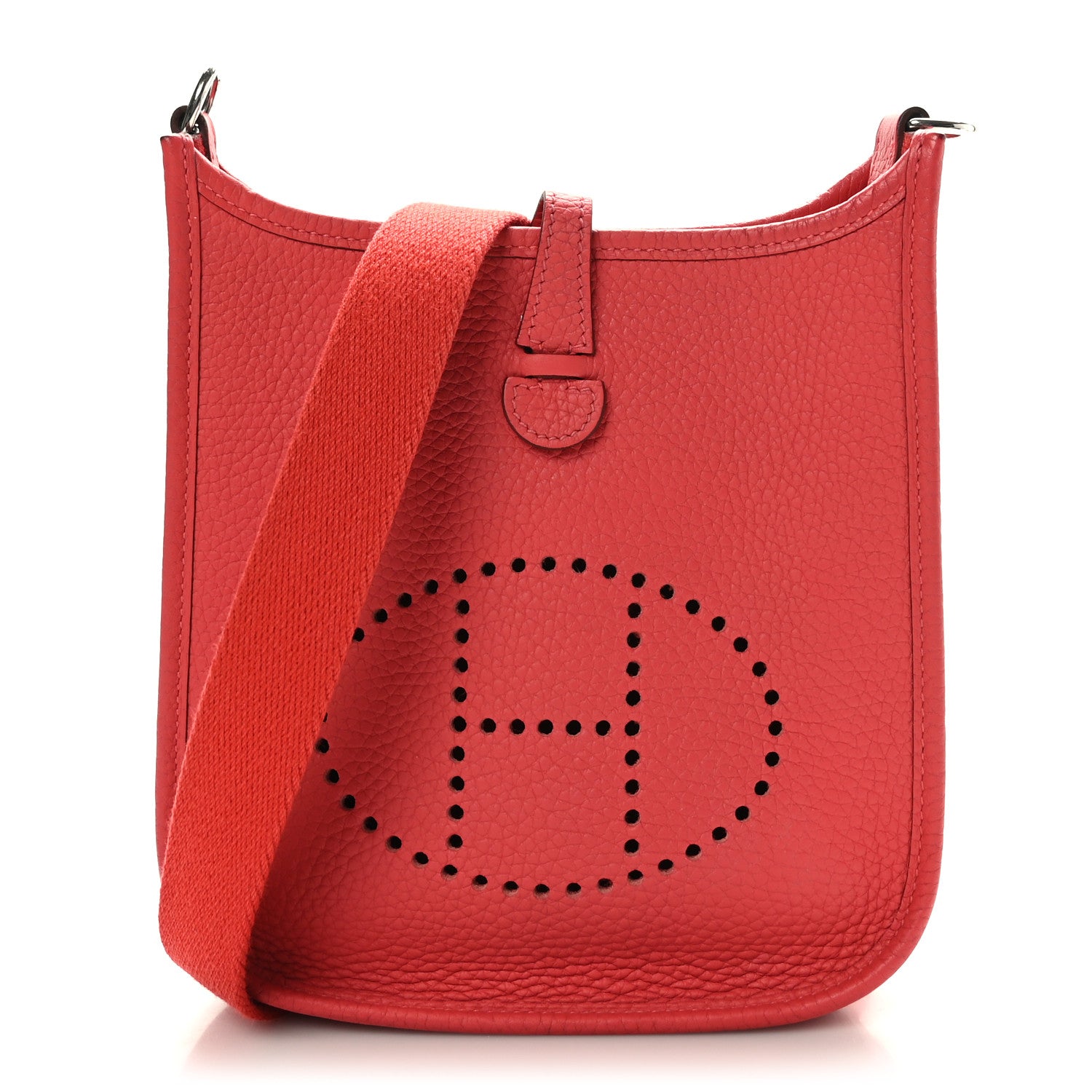 Hermes Taurillon Clemence Evelyne TPM Rouge Pivoine 1 of 9