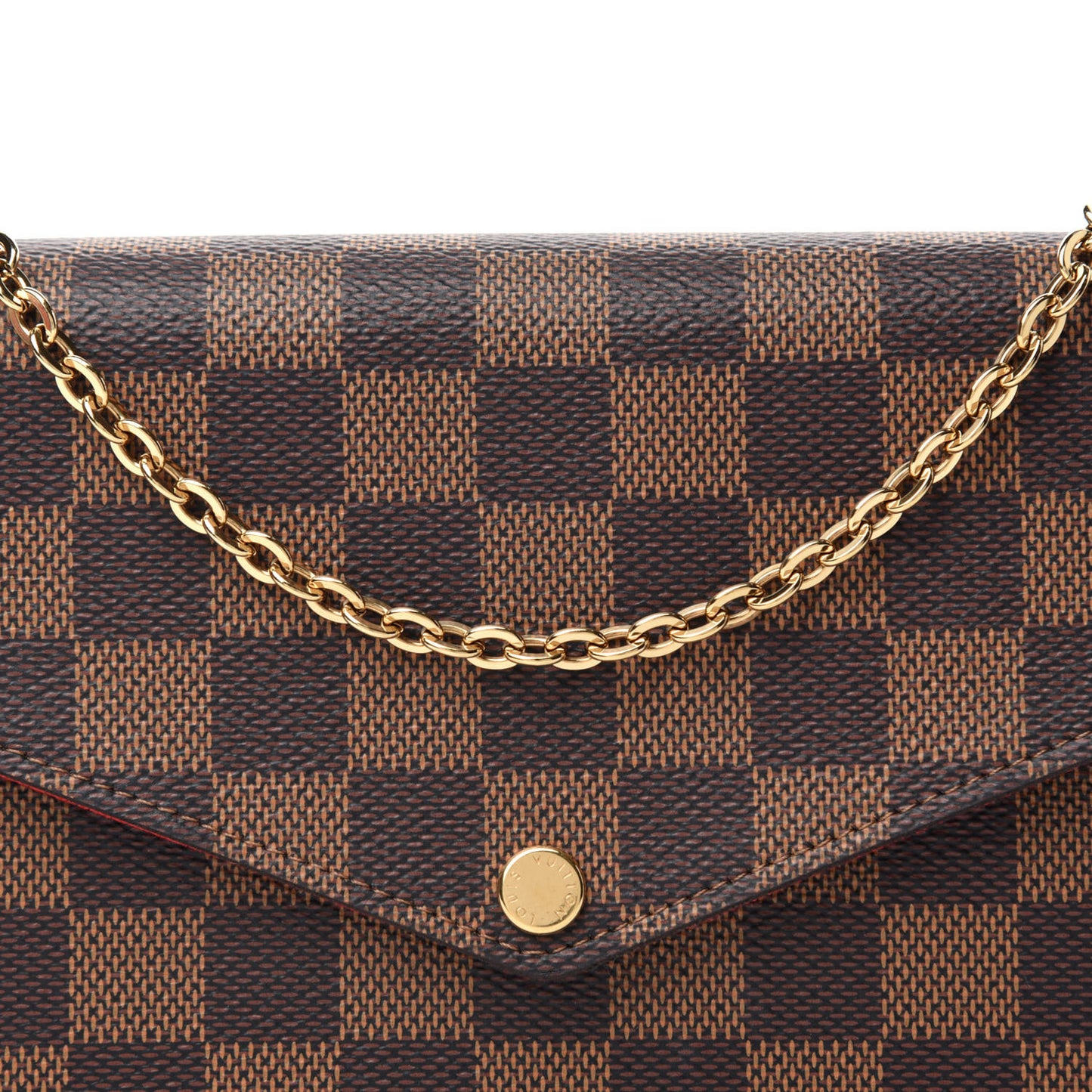 Damier Ebene Pochette Felicie Chain Wallet