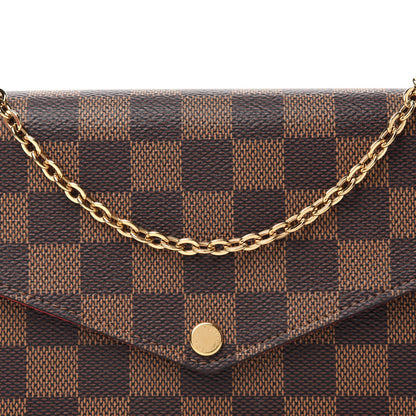 Louis Vuitton Damier Ebene Pochette Felicie Chain Wallet 11 of 11