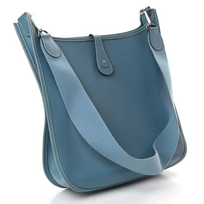 Hermes Epsom Evelyne GM Blue Jean 3 of 9