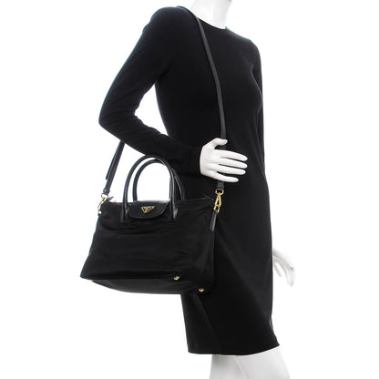 Prada Saffiano Tessuto Nylon Tote Black 2 of 7