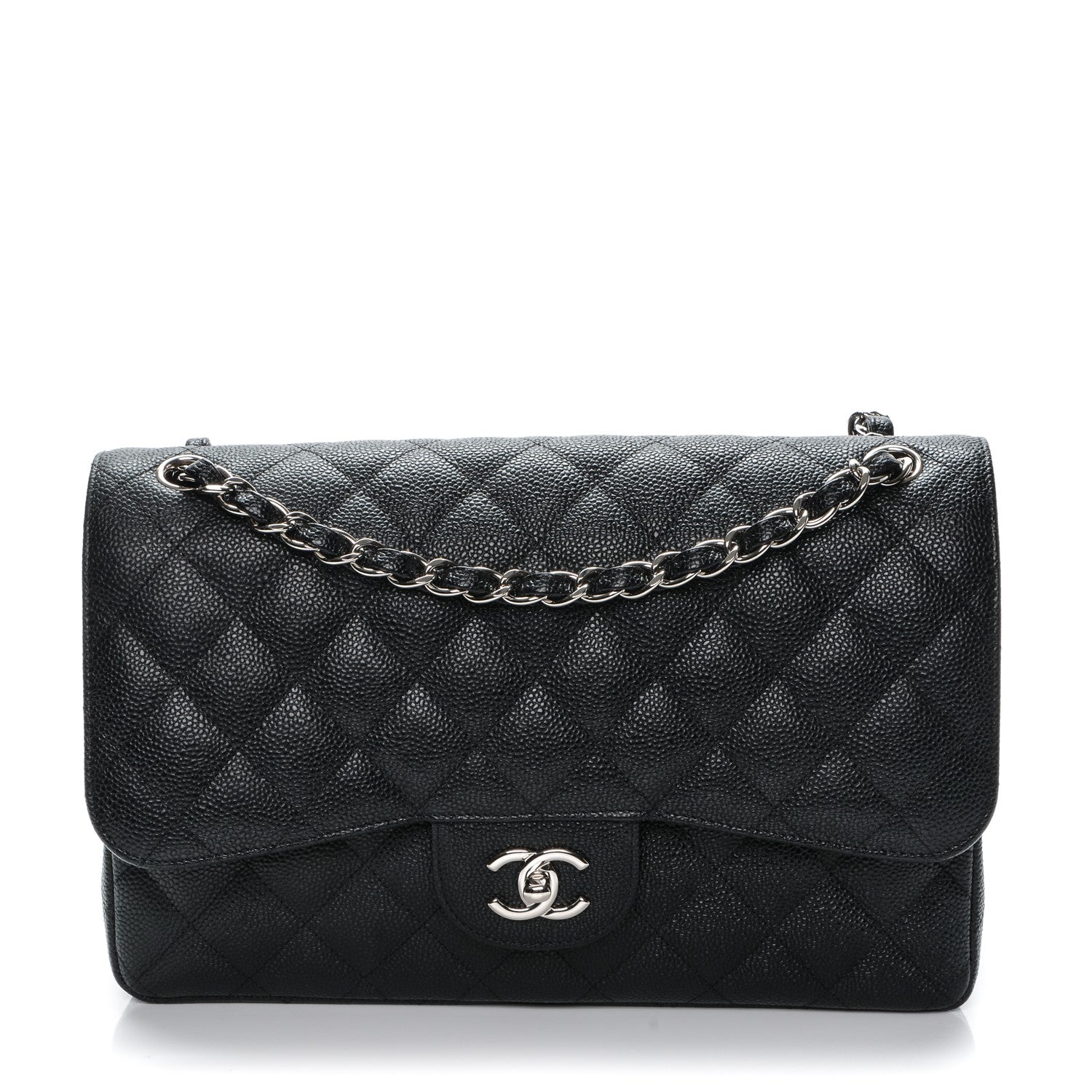 Chanel Caviar Quilted Jumbo Double Flap Black 1 of 7