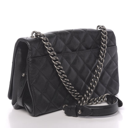 Chanel Goatskin Quilted Medium City Rock Flap Black 3 of 10