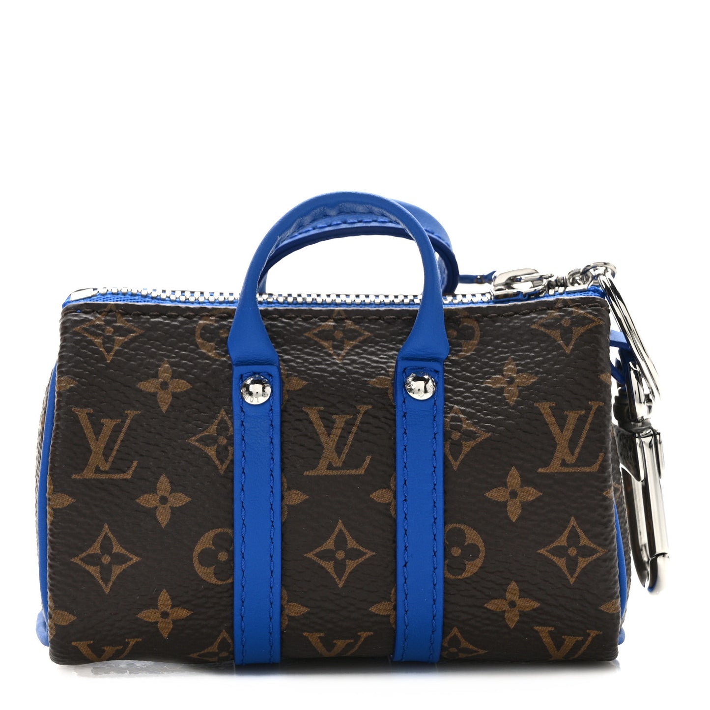 Monogram LV Colormania Mini Keepall Pouch Bag Charm Blue