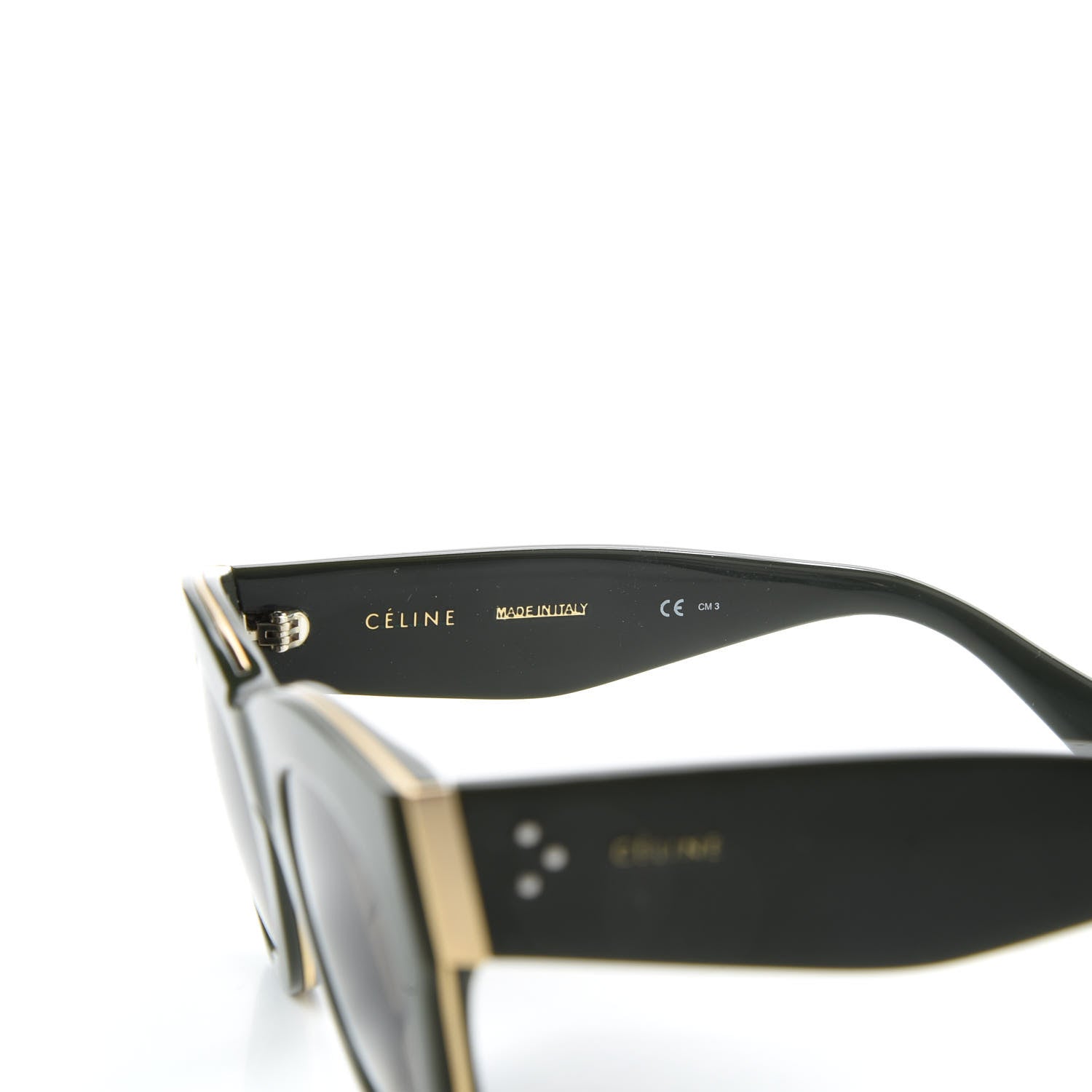 Celine Acetate Strat Brow Sunglasses CL 41102/F Dark Green 5 of 6