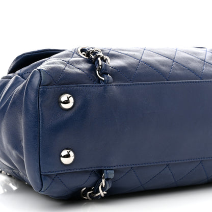 Chanel Lambskin Quilted Medium Chain Around Tote Blue 9 of 12