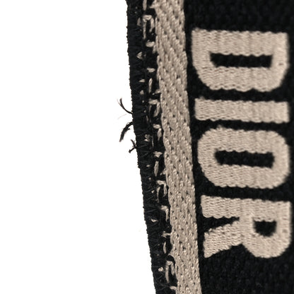 Christian Dior Canvas Embroidered Shoulder Strap Black 8 of 10