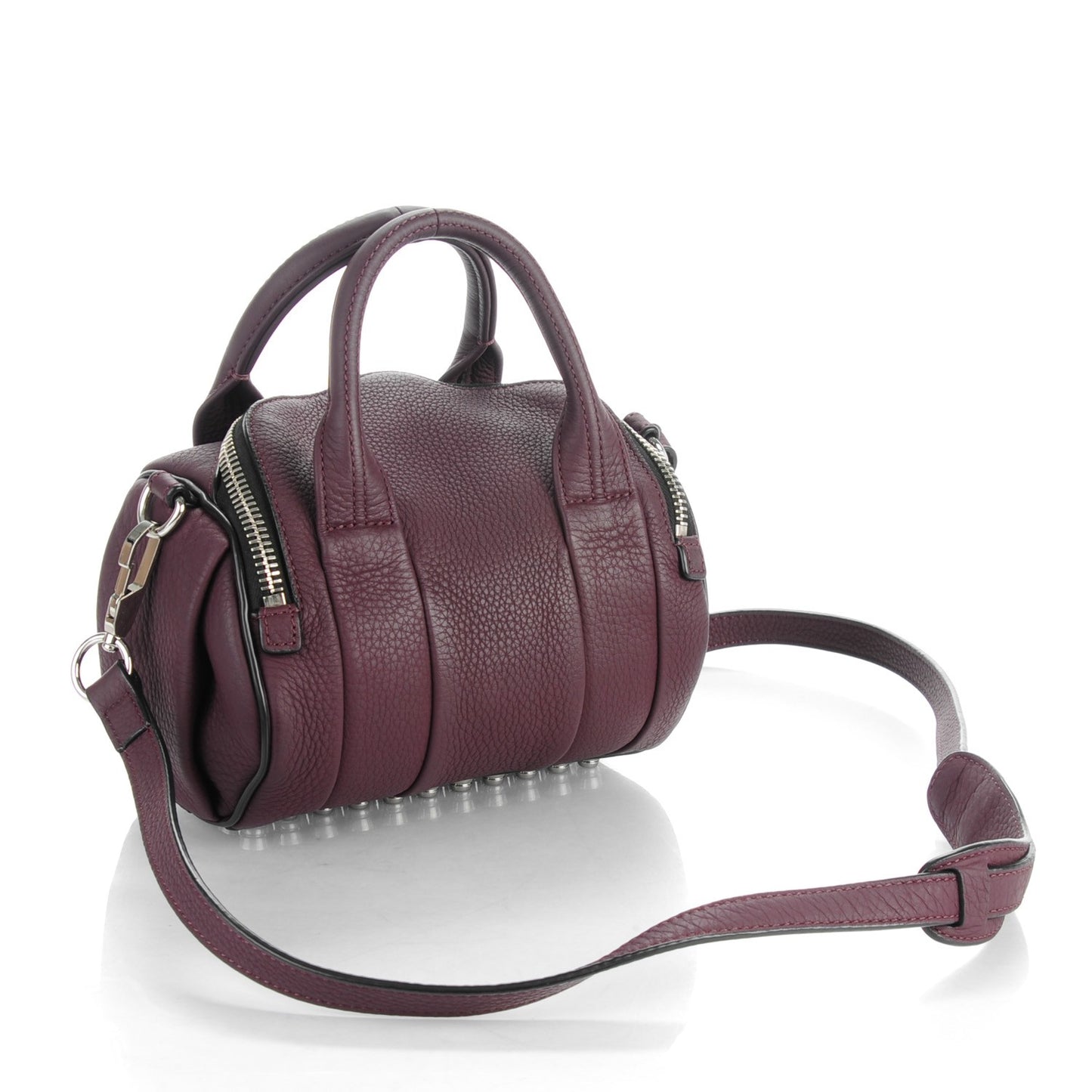 Pebbled Calfskin Mini Rockie Matte Oxblood