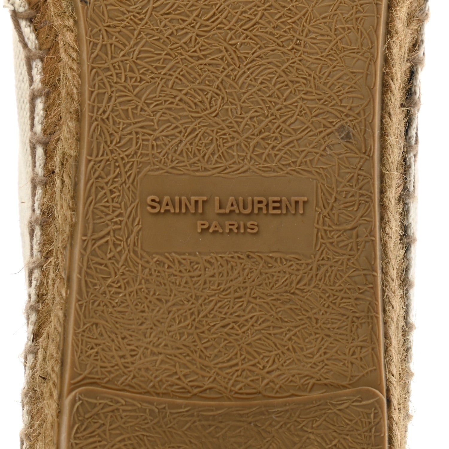 Saint Laurent Canvas Nappa Elba Light Logo Embroidered Espadrilles 39.5 Panna 6 of 8