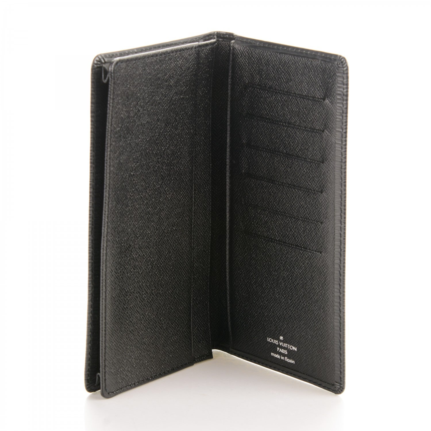 Louis Vuitton Epi Checkbook Organizer Wallet Black 5 of 7