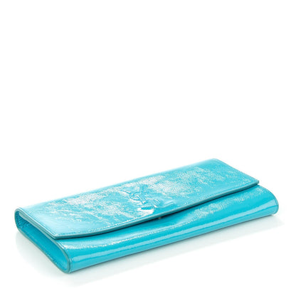 Saint Laurent Textured Patent Calfskin Small Belle De Jour Clutch Turquoise 4 of 7