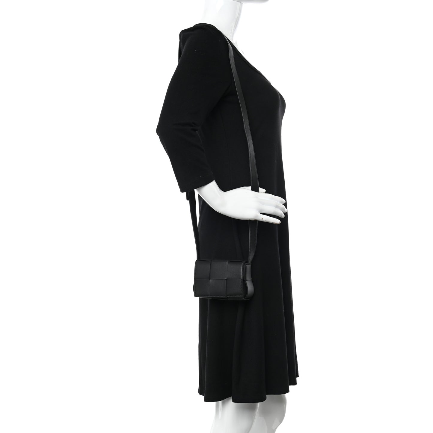 Lambskin Maxi Intreccio Candy Cassette Crossbody Bag Black