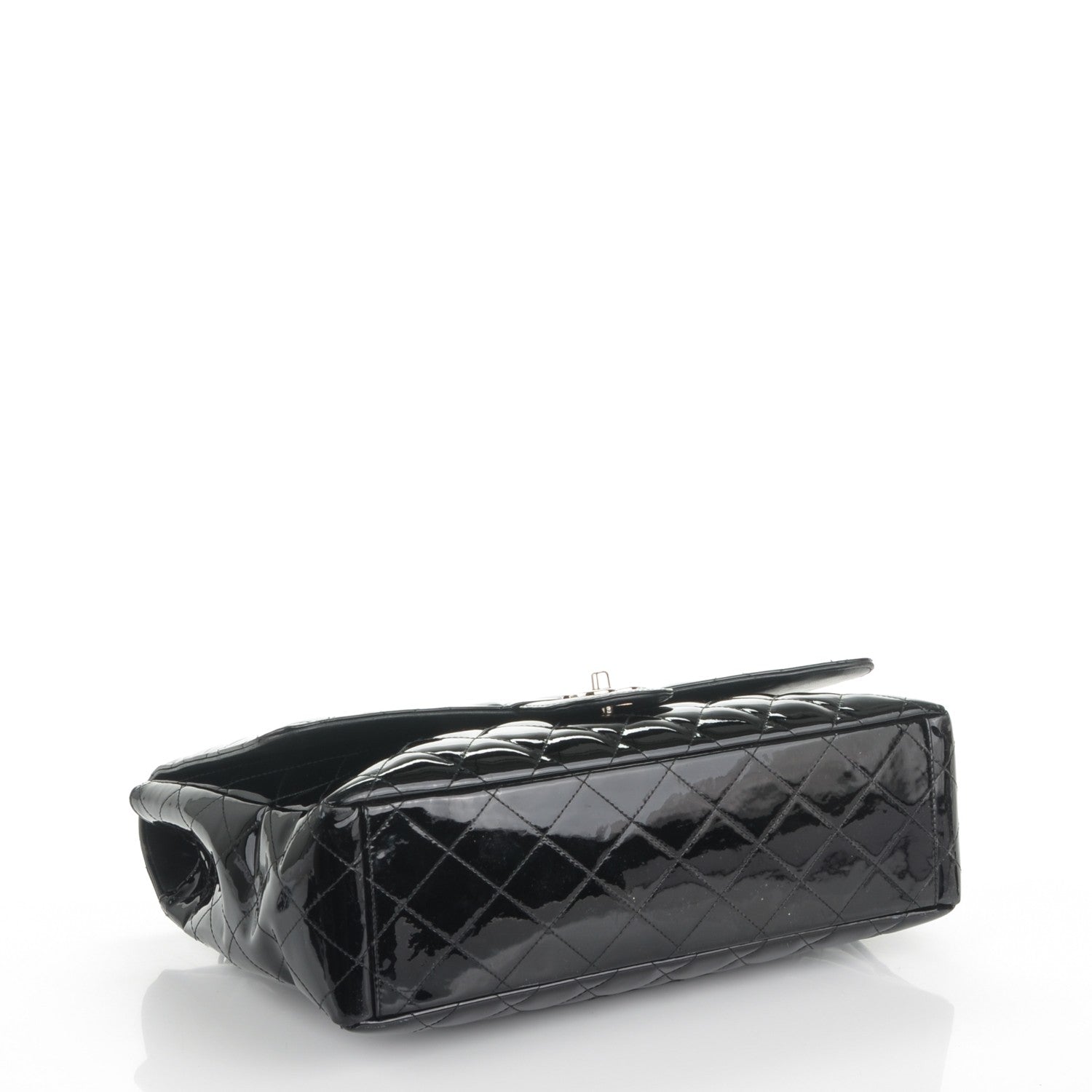 Chanel Patent Quilted Maxi Single Flap Black 4 of 10