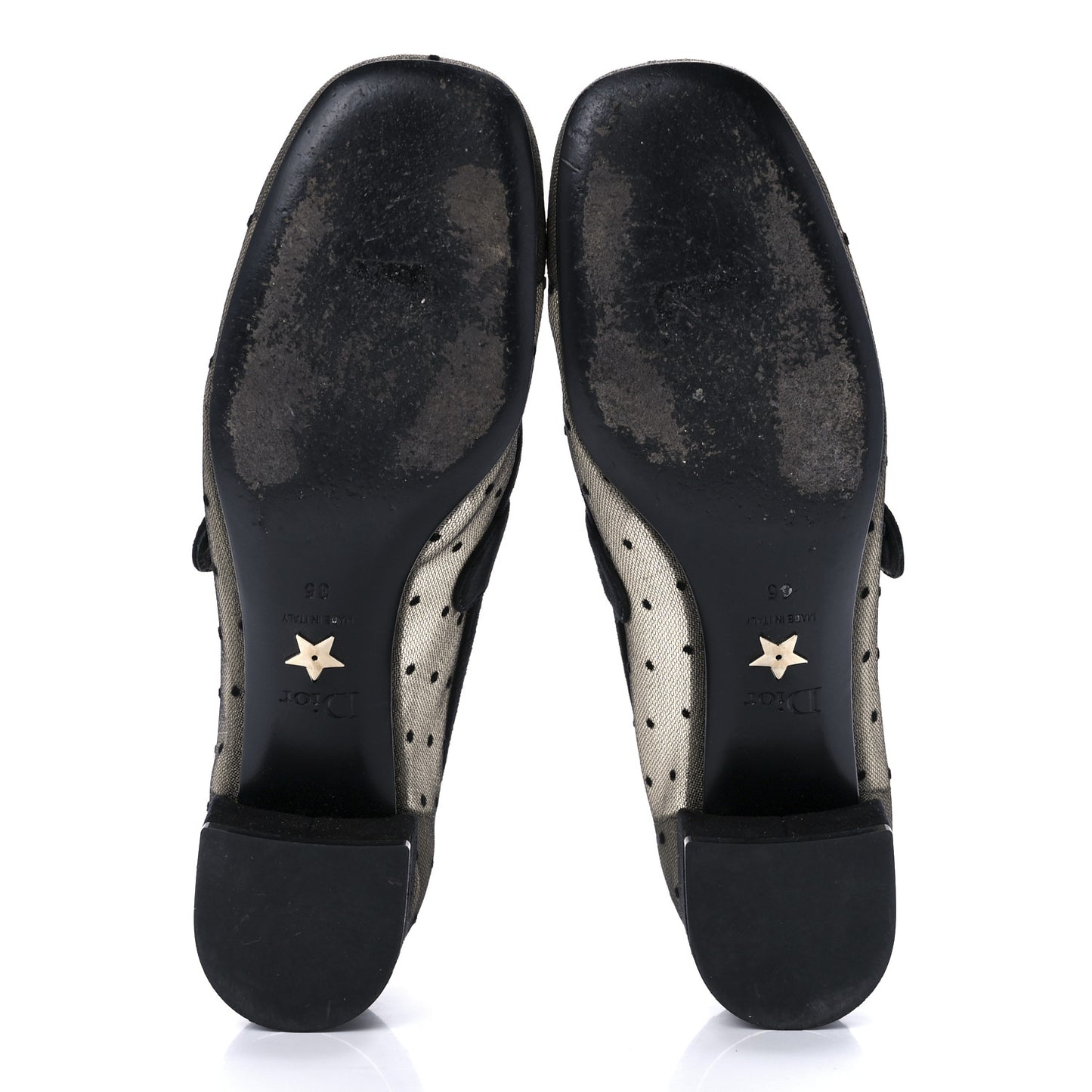 Mesh Plumetis Suede Baby-D Ballet Pumps 35 Black