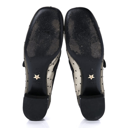 Christian Dior Mesh Plumetis Suede Baby-D Ballet Pumps 35 Black 5 of 7