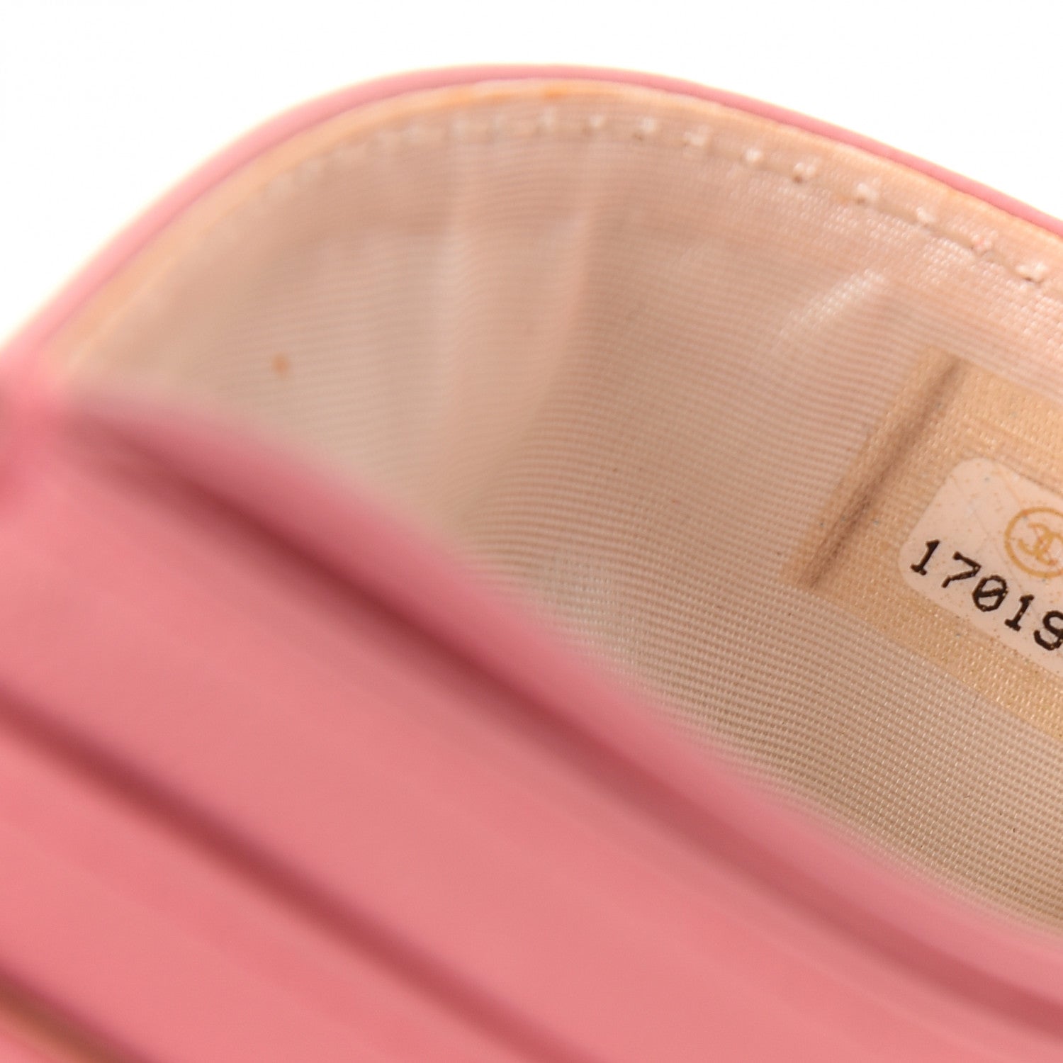 Chanel Lambskin Camellia Embossed Card Holder Pink 8 of 9