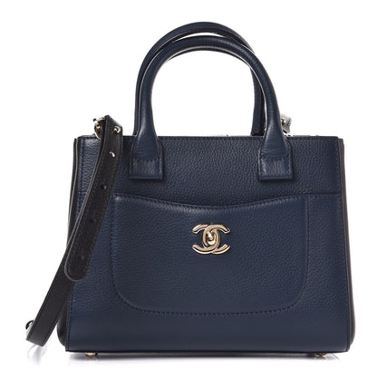 Chanel Grained Calfskin Mini Neo Executive Shopper Tote Navy 1 of 8