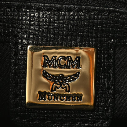 MCM Calfskin Studded Barrel Bag Black 6 of 8