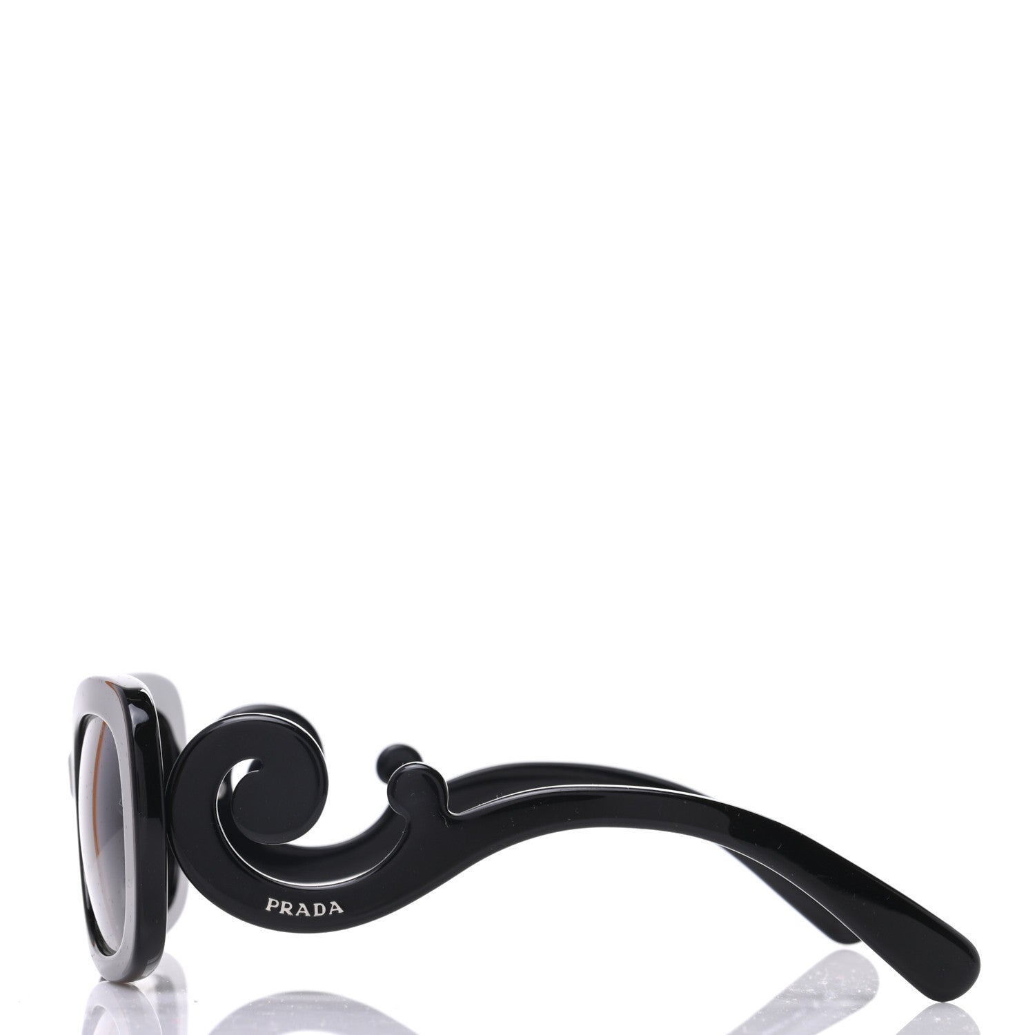 Prada Acetate Baroque Sunglasses SPR 27O Black 3 of 8