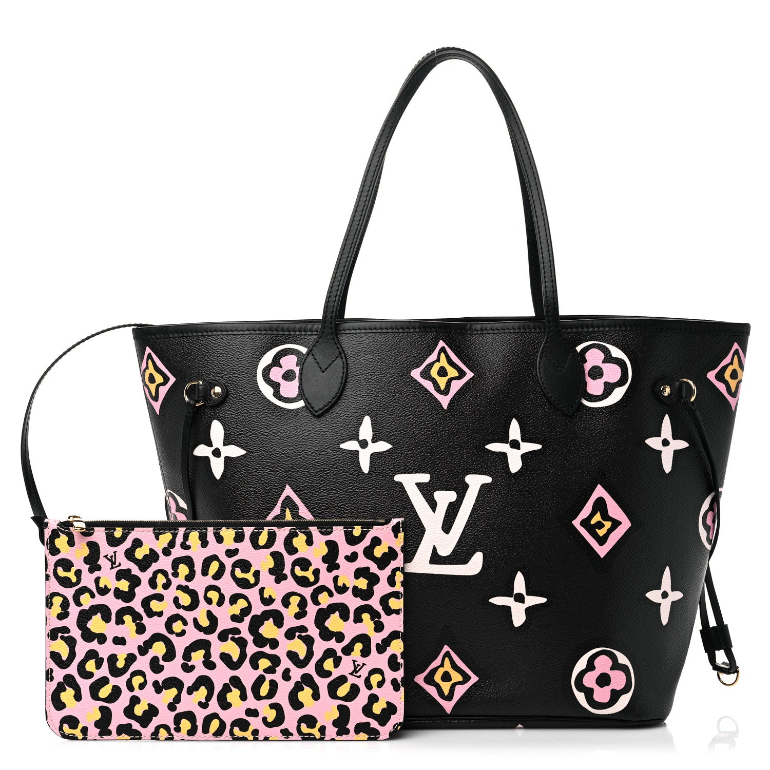 Louis Vuitton Monogram Giant Wild At Heart Neverfull MM Black 1 of 12