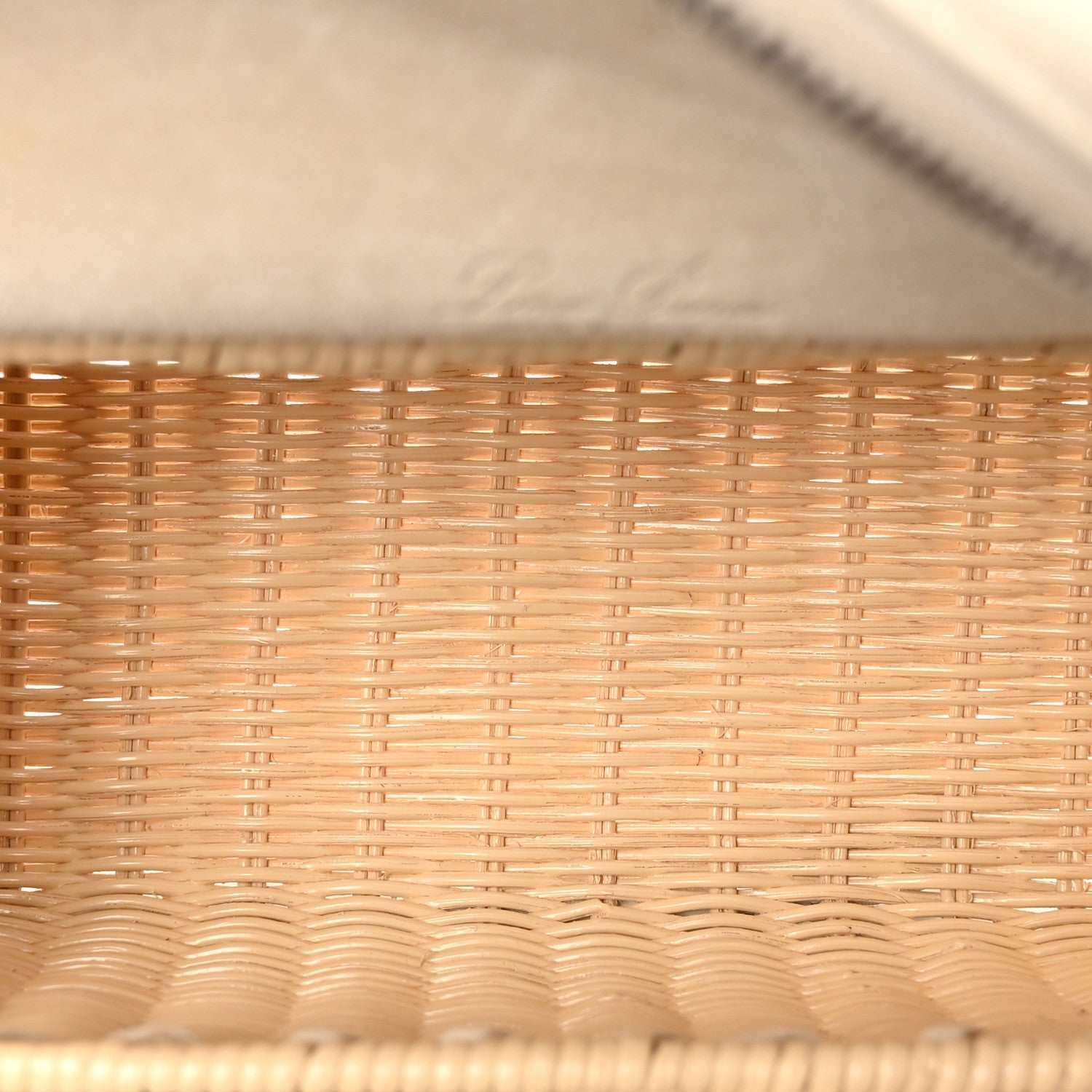 Loro Piana Wicker Calfskin East West L19 Extra Pocket Pouch Malt Whisper White 5 of 10