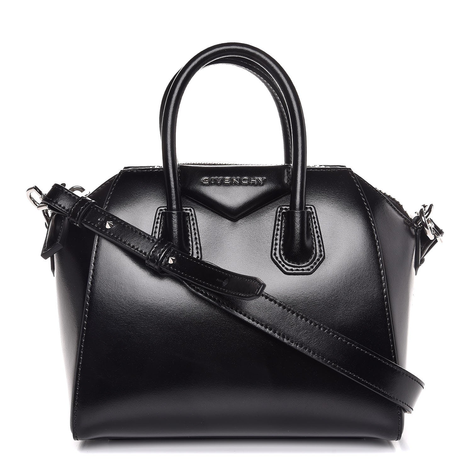 Givenchy Shiny Lord Calfskin Mini Antigona Black 1 of 8