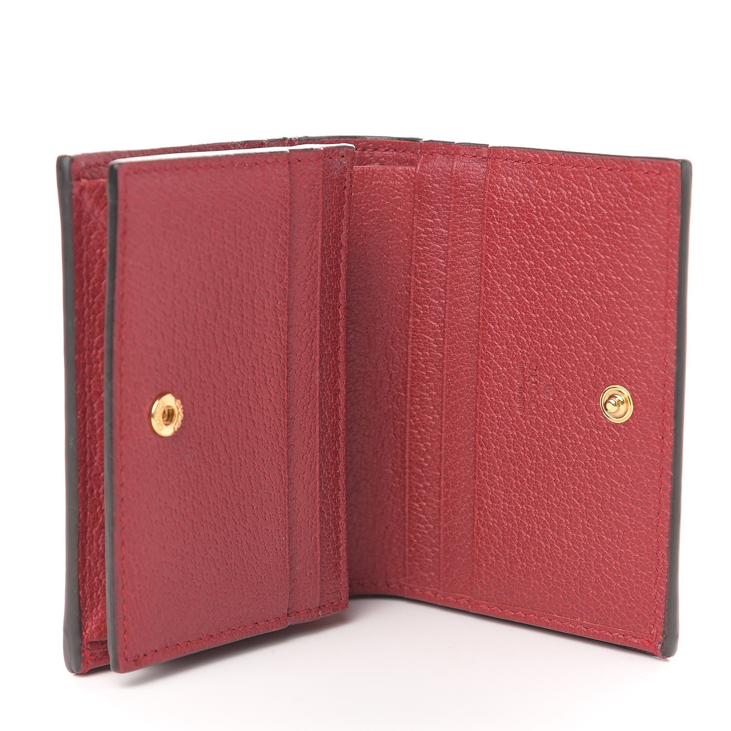Gucci GG Supreme Monogram Flora Web Ophidia Card Case Red 5 of 7