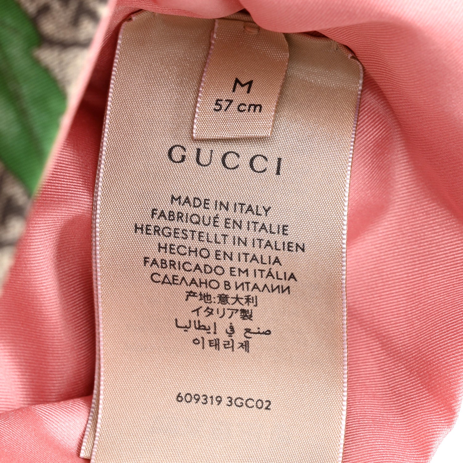 Gucci Silk Monogram Flora Print Headband M Pink 5 of 5
