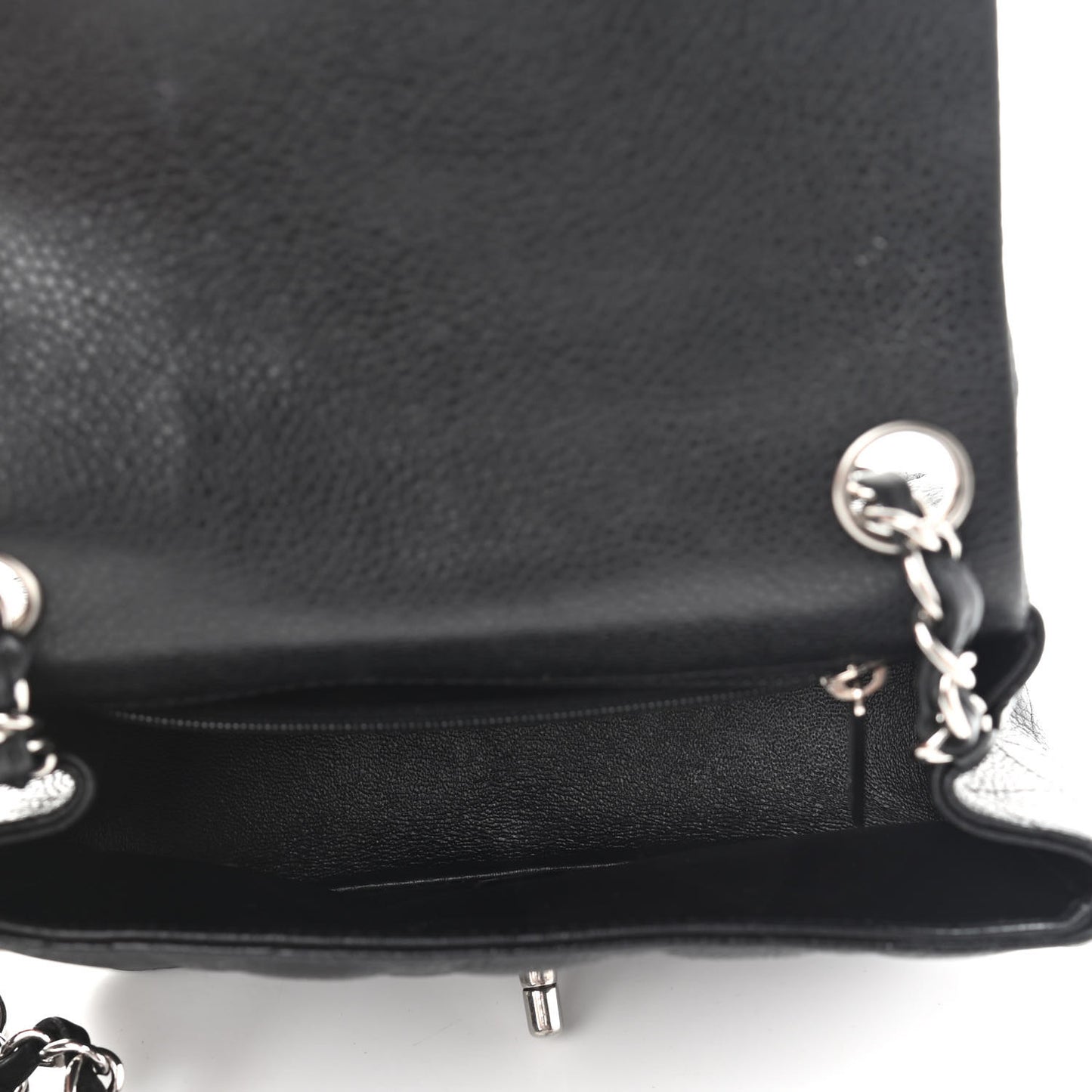 Caviar Quilted Mini Square Flap Black