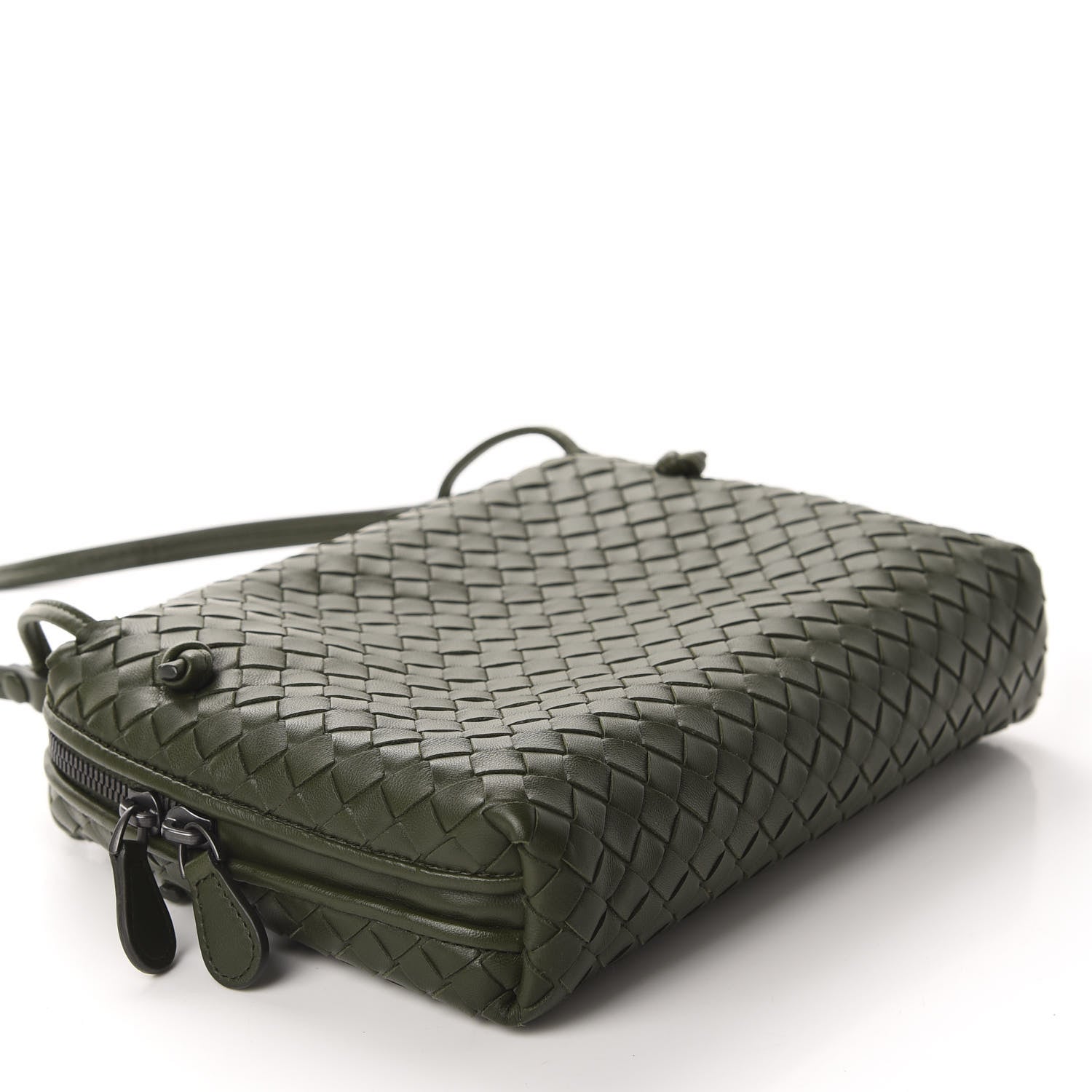 Bottega Veneta Nappa Intrecciato Nodini Crossbody Messenger Moss 4 of 10