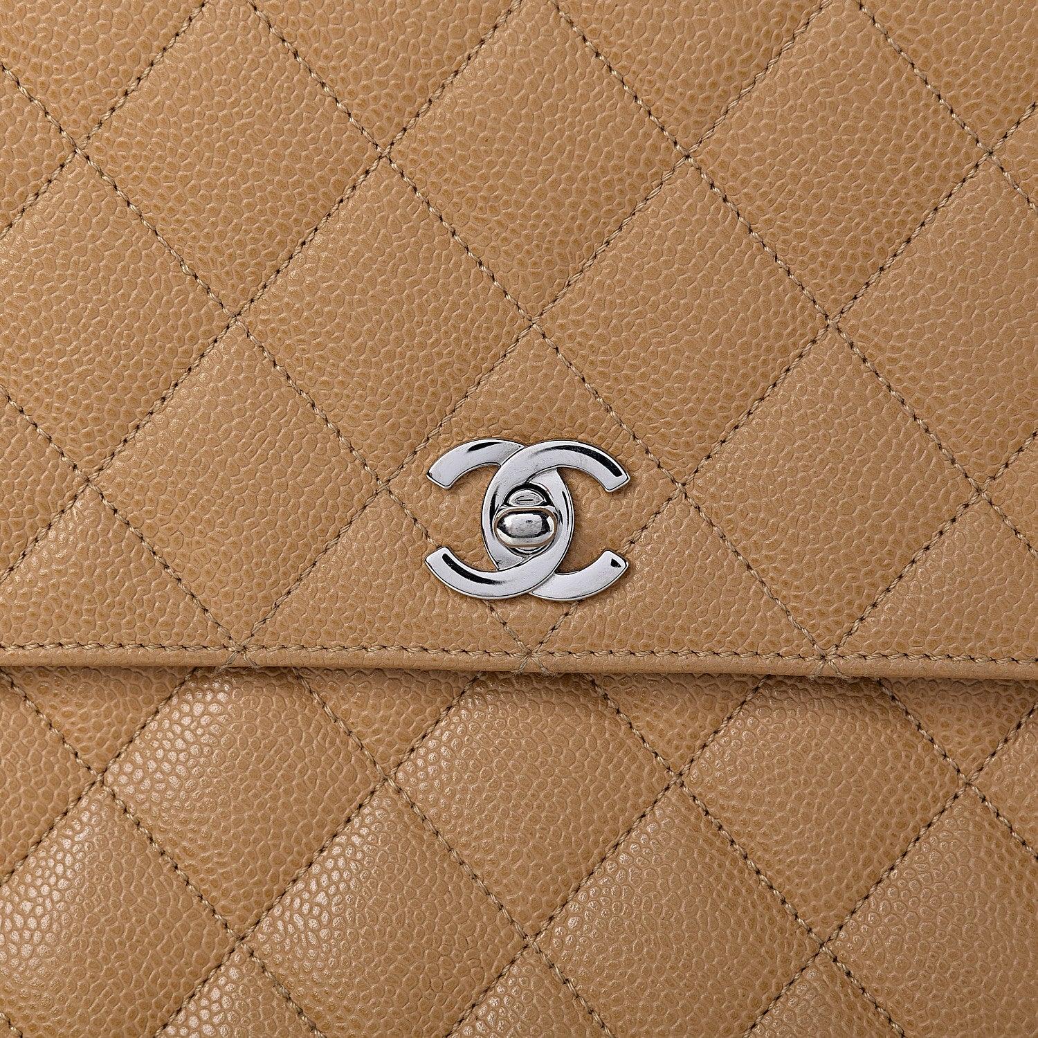 Chanel Caviar Quilted Jumbo Kelly Flap Beige 15 of 17